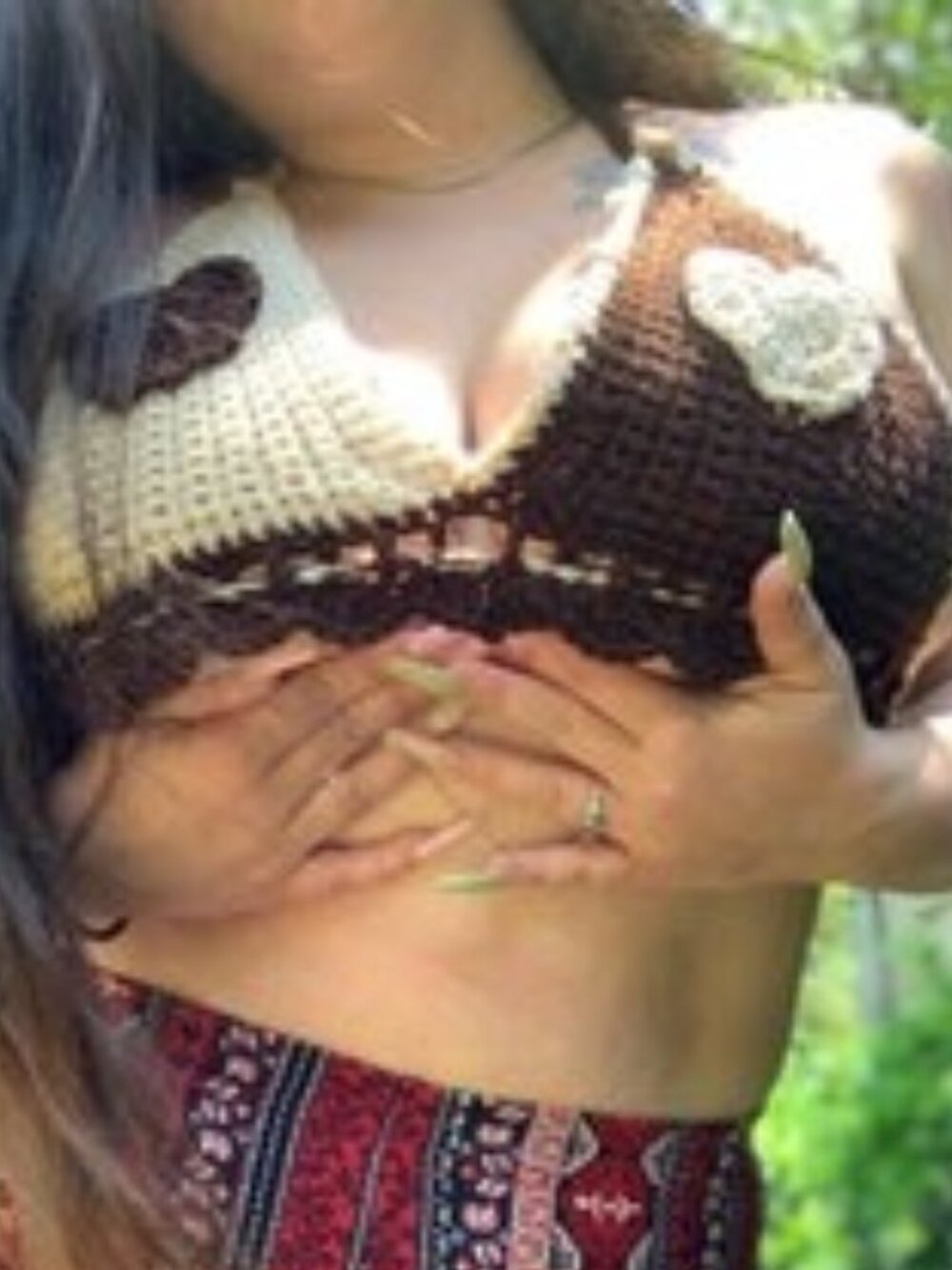 Two-Toned Heart Breaker Bralette - Medium, C Cup